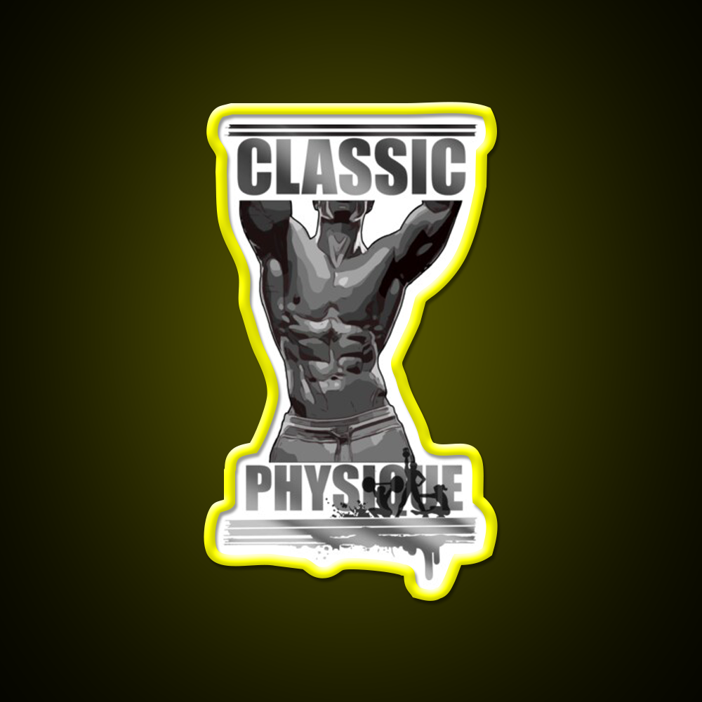 Classic Physique Gym Fitness Led Neon Sign Rgb Color