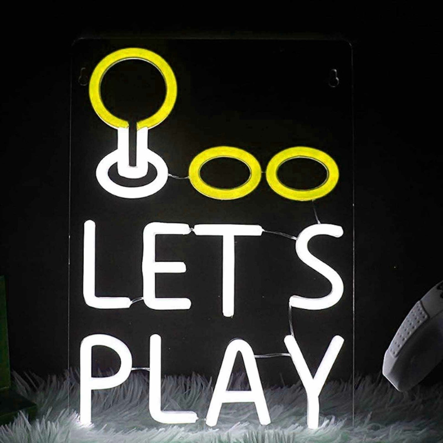 Classic Retro Arcade Joystick Lets Play Game Led Neon Sign | Shineneon