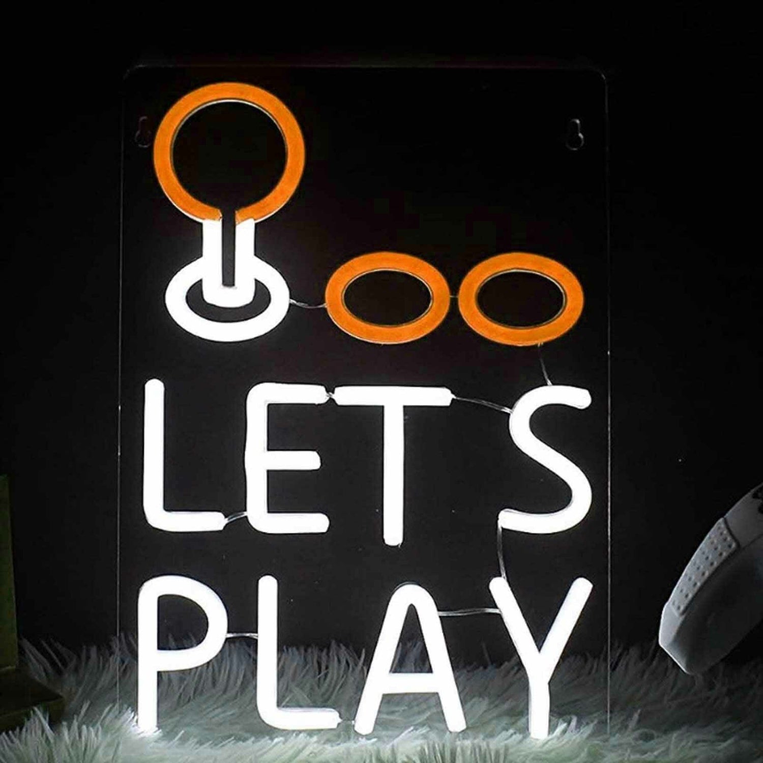Classic Retro Arcade Joystick Lets Play Game Led Neon Sign - Shineneon