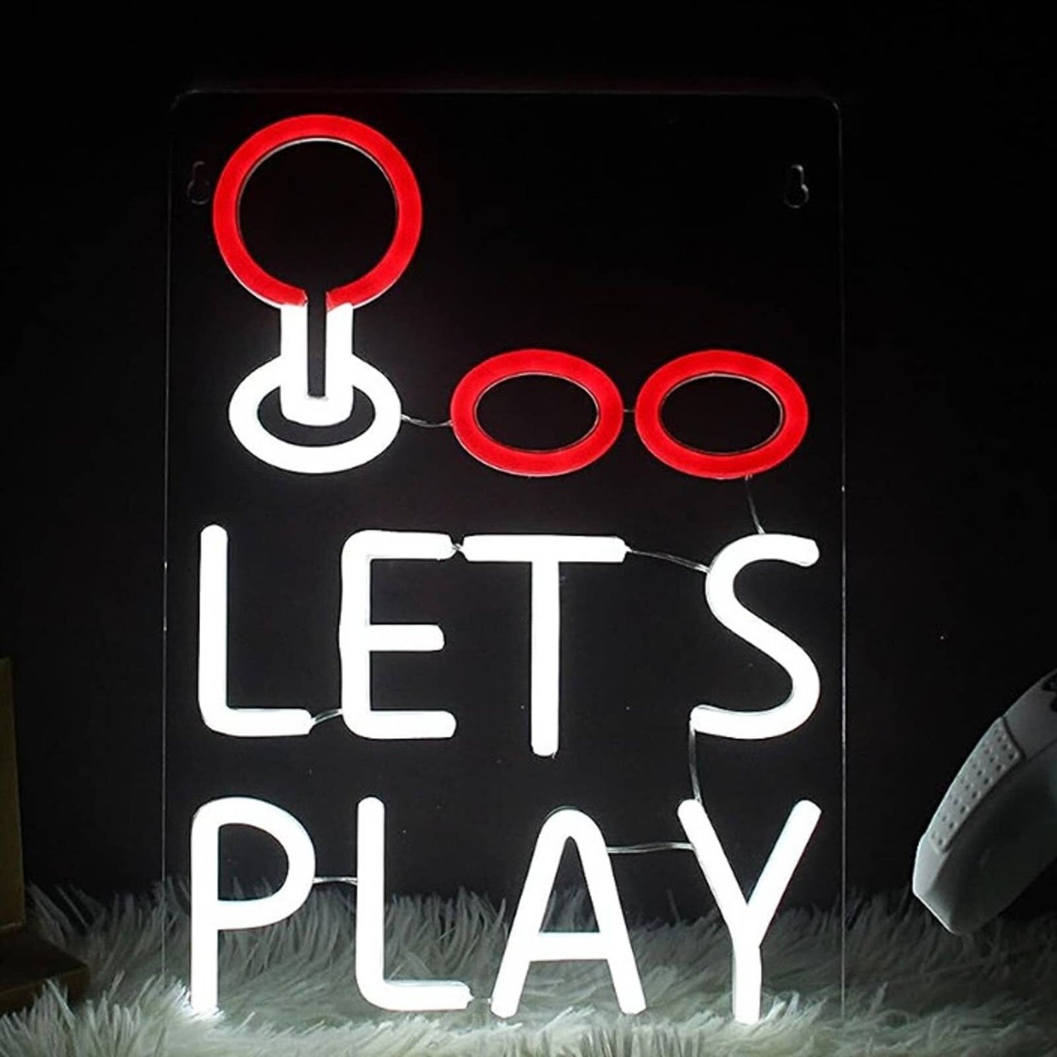 Classic Retro Arcade Joystick Lets Play Game Led Neon Sign | Shineneon