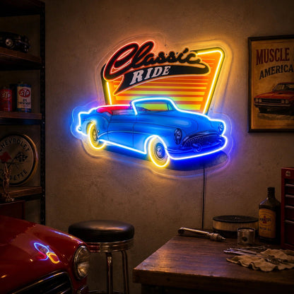 Classic Ride Car LED Neon Sign - Shineneon