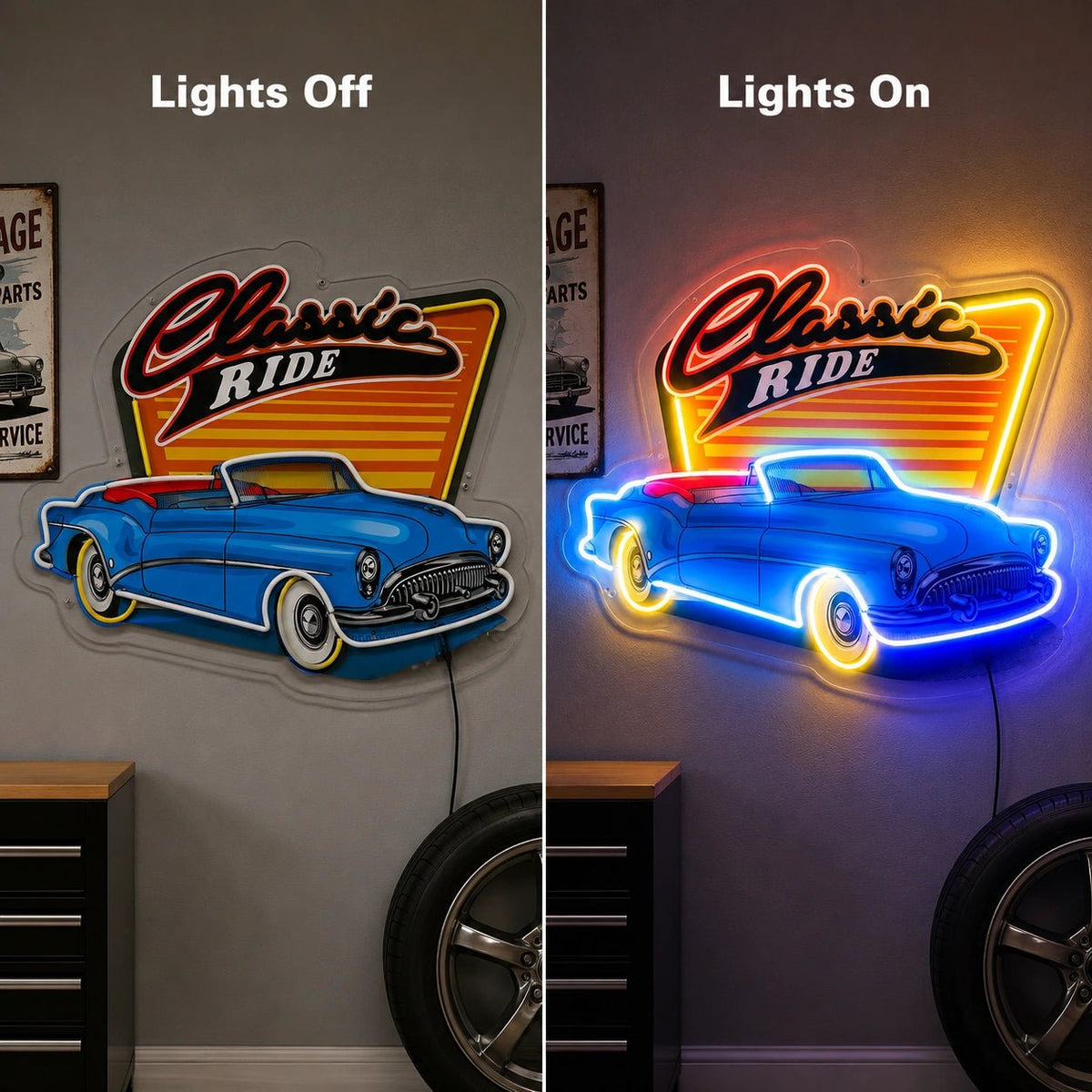 Classic Ride Car LED Neon Sign - Shineneon