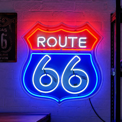 Classic Route 66 Wall Neon Sign LED Neon Sign high-converting product image