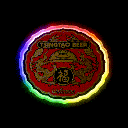 Classic Tsingtao Beer Sign Led Neon Sign Chinese Food Rgb Color