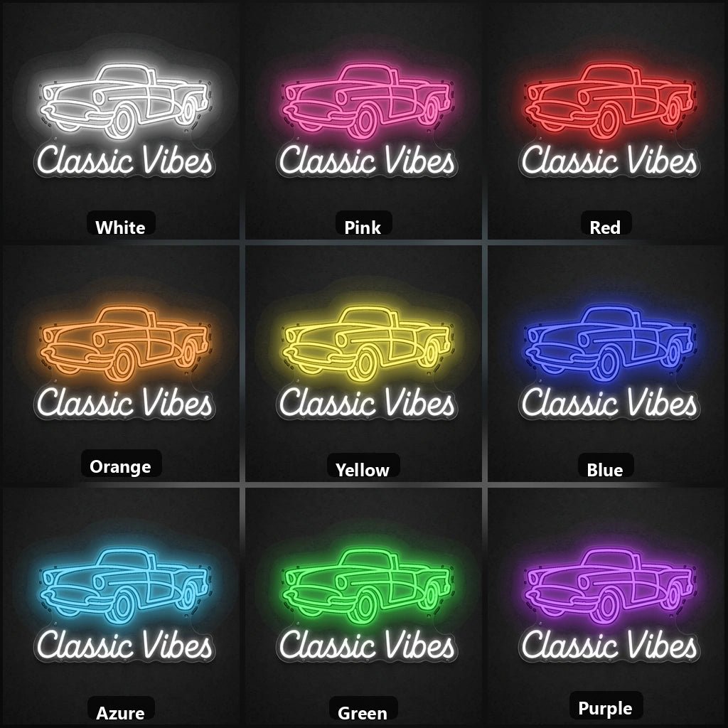 Classic Vibes Pickup Truck Vintage LED Neon Sign - Shineneon