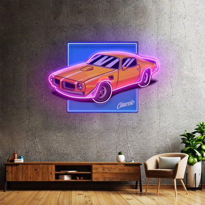 Classic Yellow Car Led Neon Sign Light Custom Led Signs - Shineneon