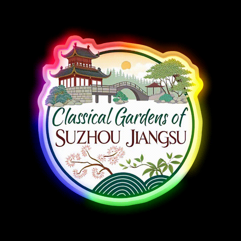 Classical Gardens Of Suzhou Led Neon Sign Chinese Food Rgb Color