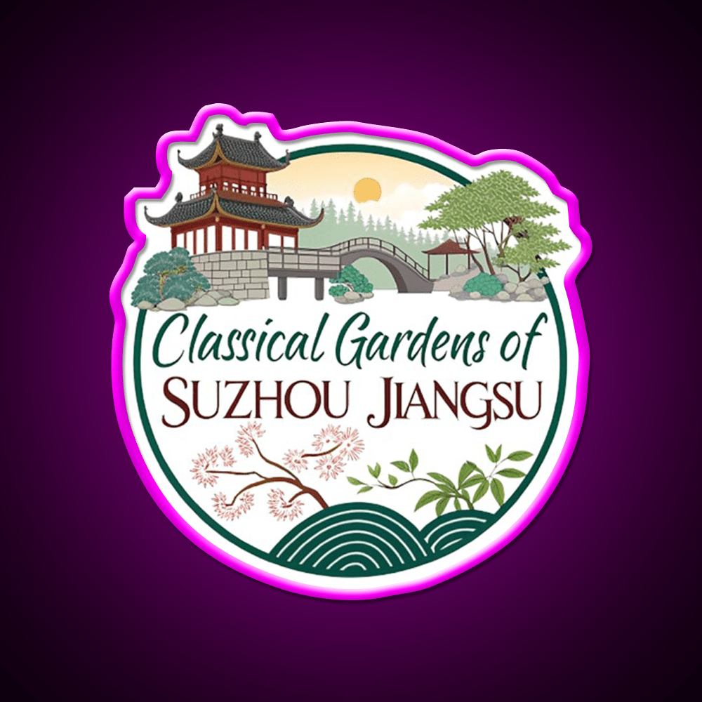 Classical Gardens Of Suzhou Led Neon Sign Chinese Food Rgb Color - Shineneon
