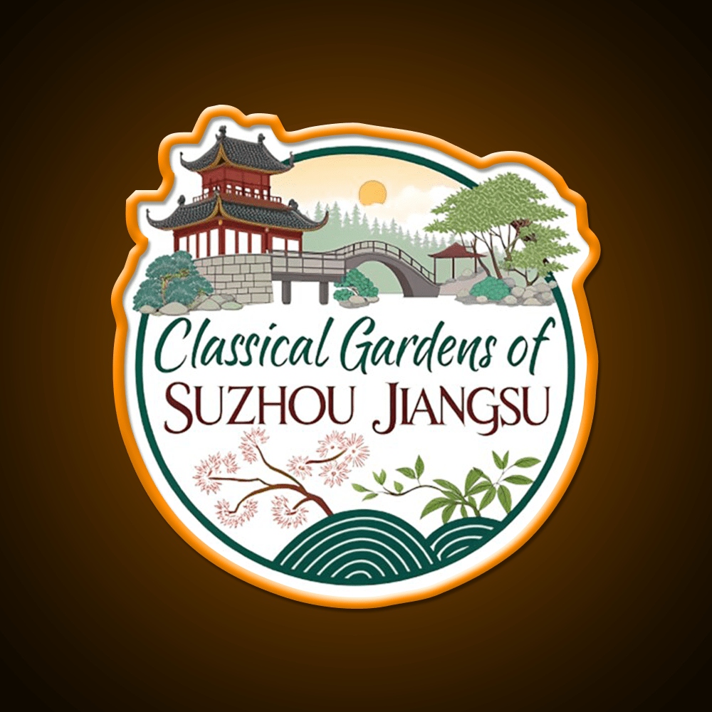 Classical Gardens Of Suzhou Led Neon Sign Chinese Food Rgb Color - Shineneon
