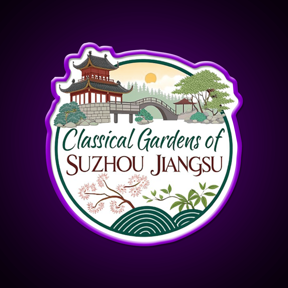 Classical Gardens Of Suzhou Led Neon Sign Chinese Food Rgb Color - Shineneon