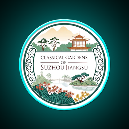 Classical Gardens Of Suzhou Led Neon Sign Chinese Food Wall Art Rgb Color