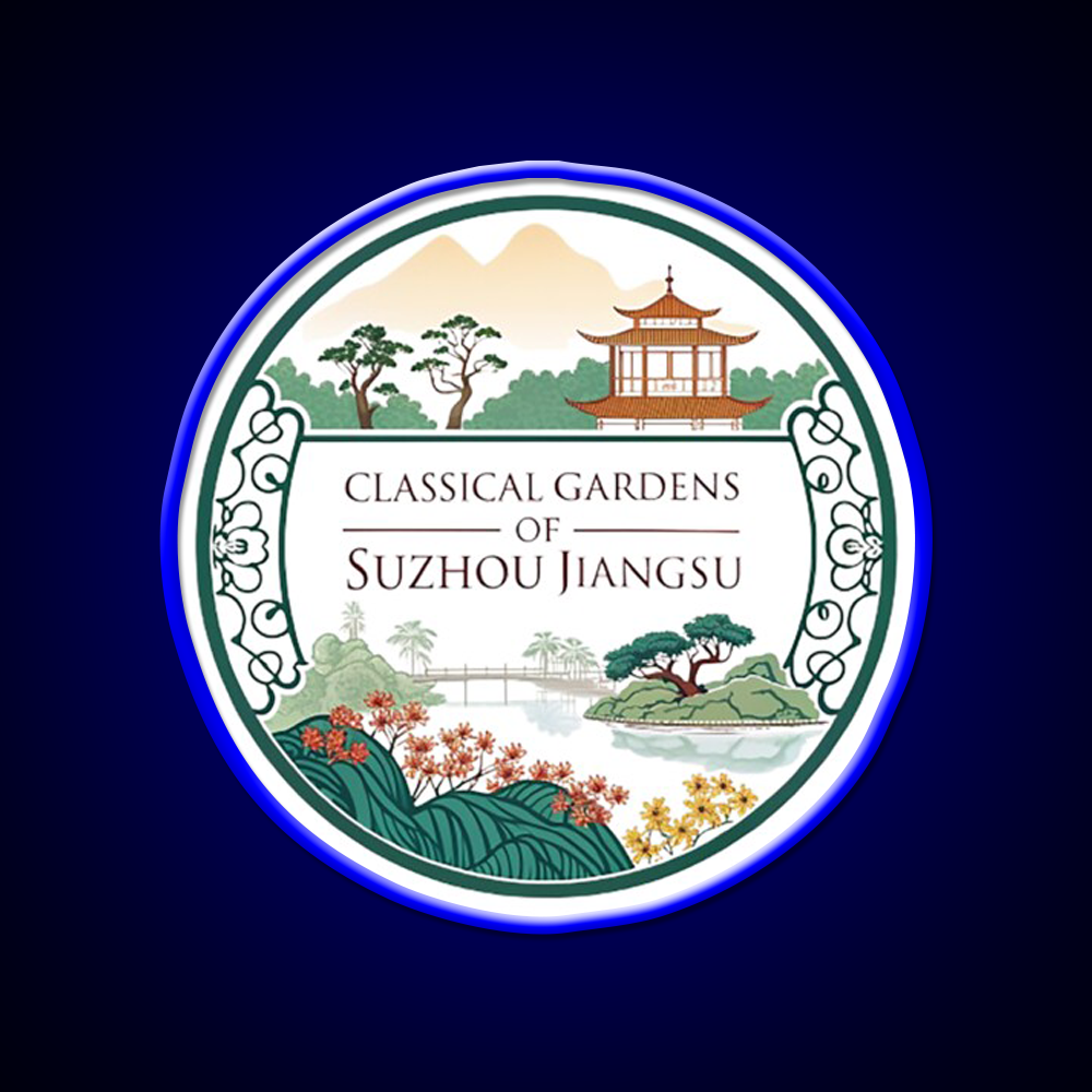 Classical Gardens Of Suzhou Led Neon Sign Chinese Food Wall Art Rgb Color