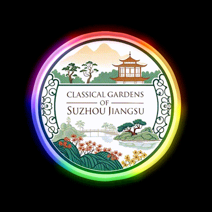 Classical Gardens Of Suzhou Led Neon Sign Chinese Food Wall Art Rgb Color