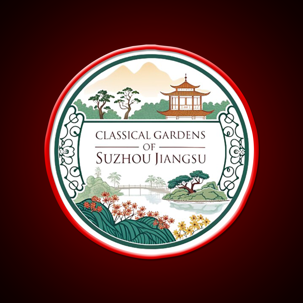 Classical Gardens Of Suzhou Led Neon Sign Chinese Food Wall Art Rgb Color