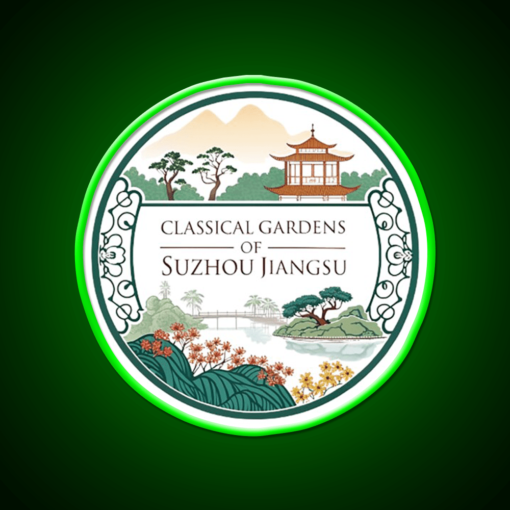 Classical Gardens Of Suzhou Led Neon Sign Chinese Food Wall Art Rgb Color - Shineneon