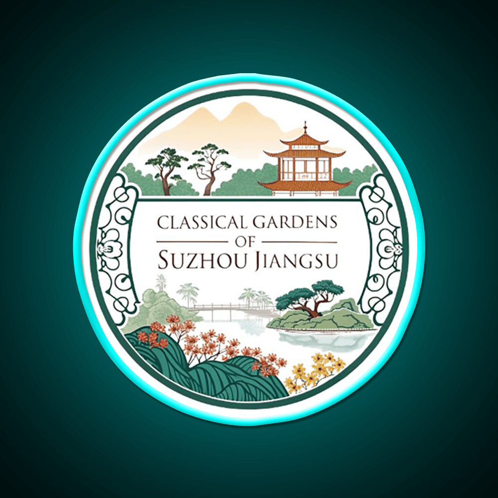 Classical Gardens Of Suzhou Led Neon Sign Chinese Food Wall Art Rgb Color - Shineneon