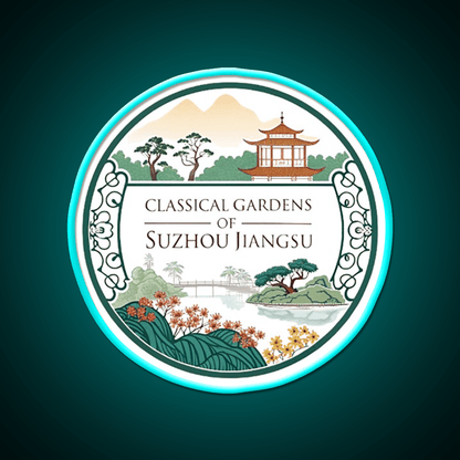 Classical Gardens Of Suzhou Led Neon Sign Chinese Food Wall Art Rgb Color - Shineneon