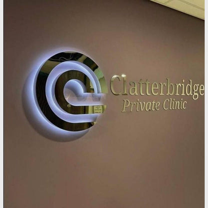Clatterbridge Private Clinic Big Logo 3D Backlit Channel Letters Led Light Sign - Shineneon