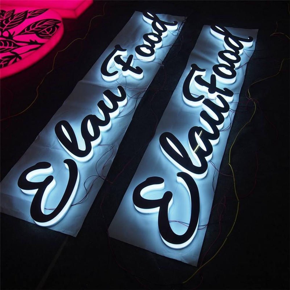 Claw Food 3D Backlit Letters Business Metal Led Sign - Shineneon