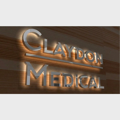 Claydon Medical 3D Backlit Channel Letters Led Light Sign - Shineneon