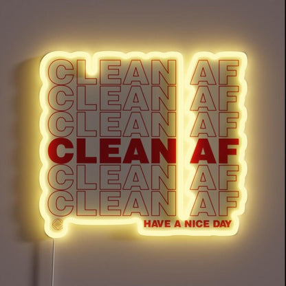 Clean Af Tank You Narcotics Na Rgb Led Neon Sign - Shineneon