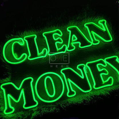 Clean Money Led Neon Sign For Bars Home Decor | Shineneon