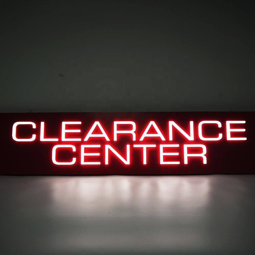 Clearance Center 3D Frontlit Letters Metal Led Sign