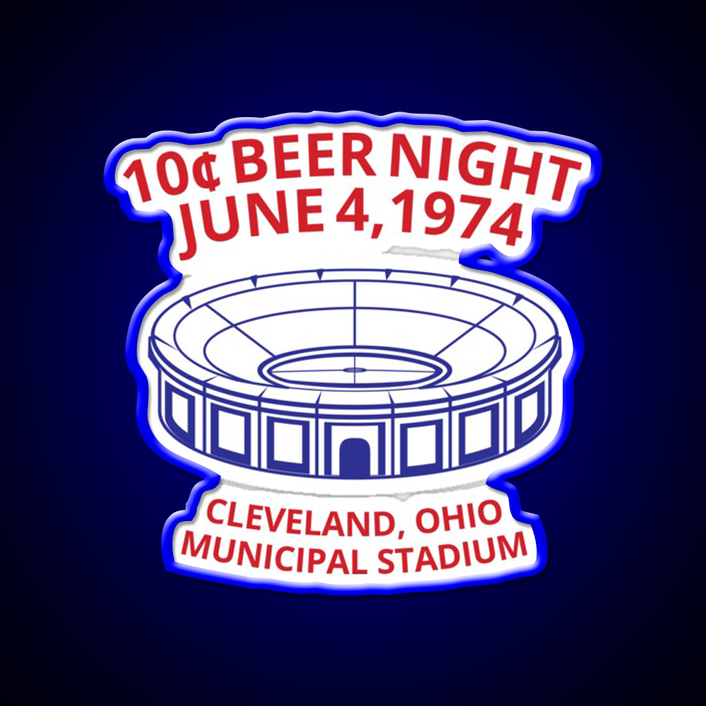 Cleveland Baseball 10 Cent Beer Night Souvenir Beer Bar Decor Led Neon Sign Rgb Color - LED neon sign view 5