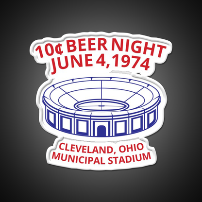 Cleveland Baseball 10 Cent Beer Night Souvenir Beer Bar Decor Led Neon Sign Rgb Color - LED neon sign view 11