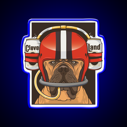 Cleveland Browns Beer Helmet Design Beer Bar Decor Led Neon Sign Rgb Color - LED neon sign view 5