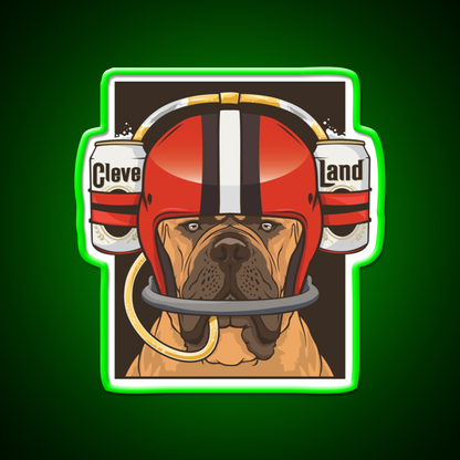 Cleveland Browns Beer Helmet Design Beer Bar Decor Led Neon Sign Rgb Color - LED neon sign view 8