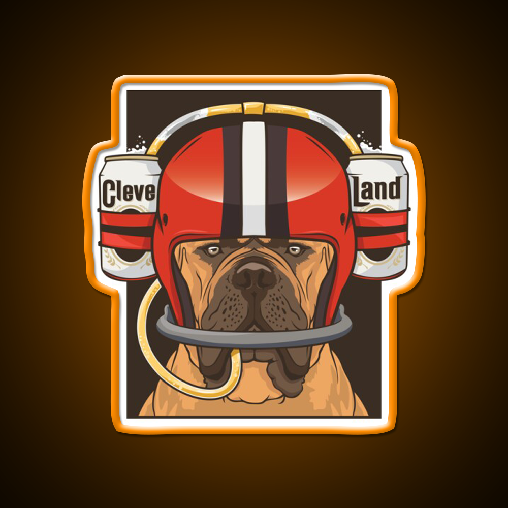 Cleveland Browns Beer Helmet Design Beer Bar Decor Led Neon Sign Rgb Color - LED neon sign view 6