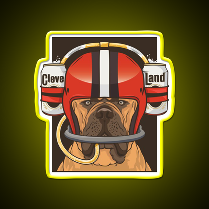 Cleveland Browns Beer Helmet Design Beer Bar Decor Led Neon Sign Rgb Color - LED neon sign view 7