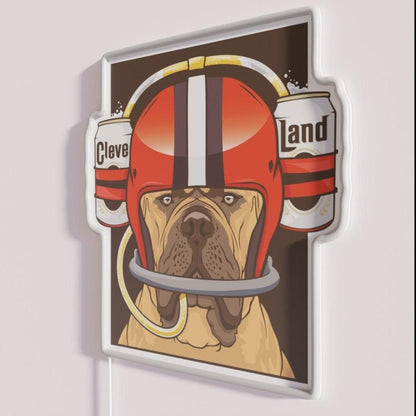 Cleveland Browns Beer Helmet Design Rgb Led Neon Sign - Shineneon