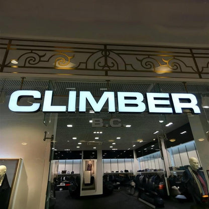 Climber 3D Frontlit Letters Metal Led Sign - Shineneon