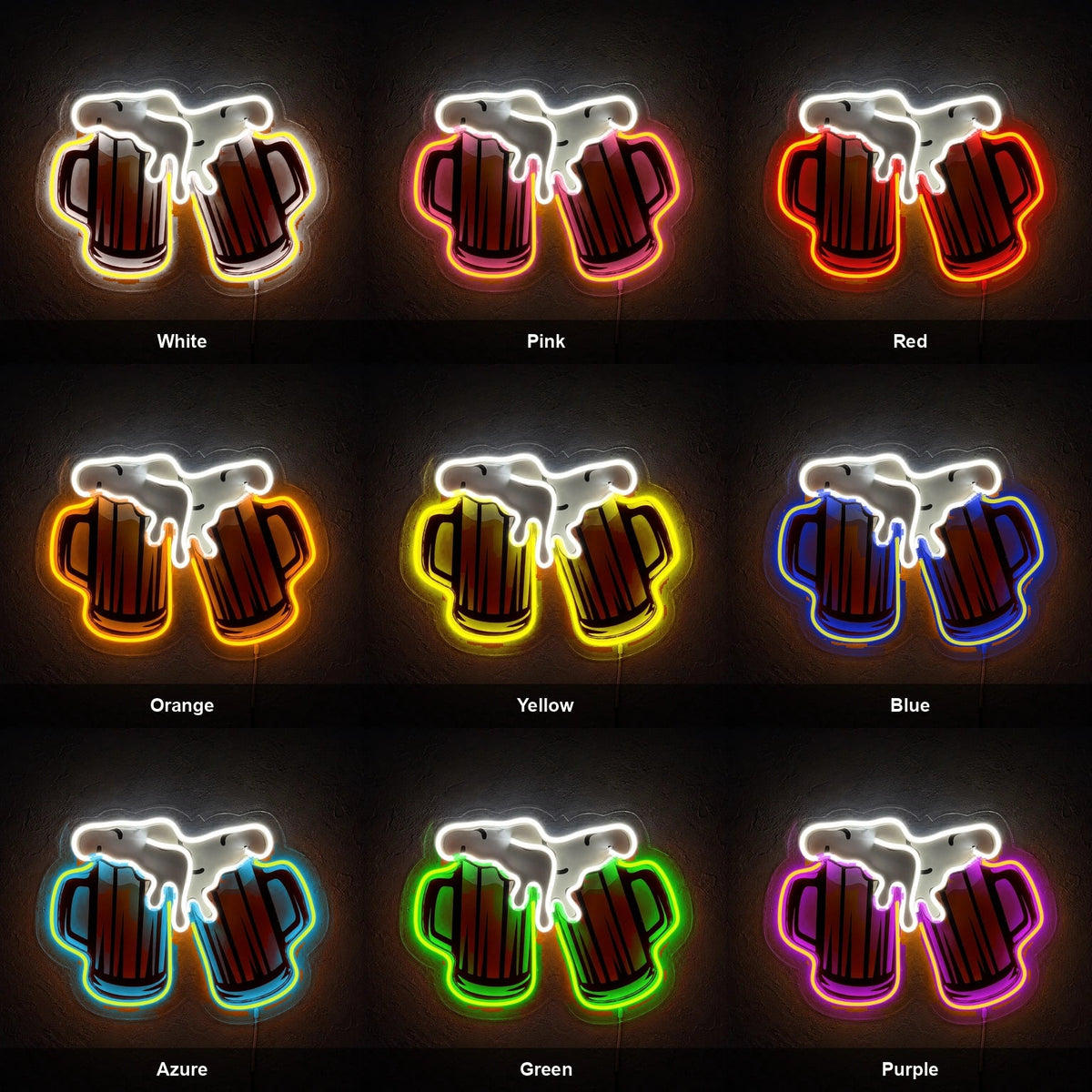 Clinking Beer Mugs LED Neon Sign - Shineneon
