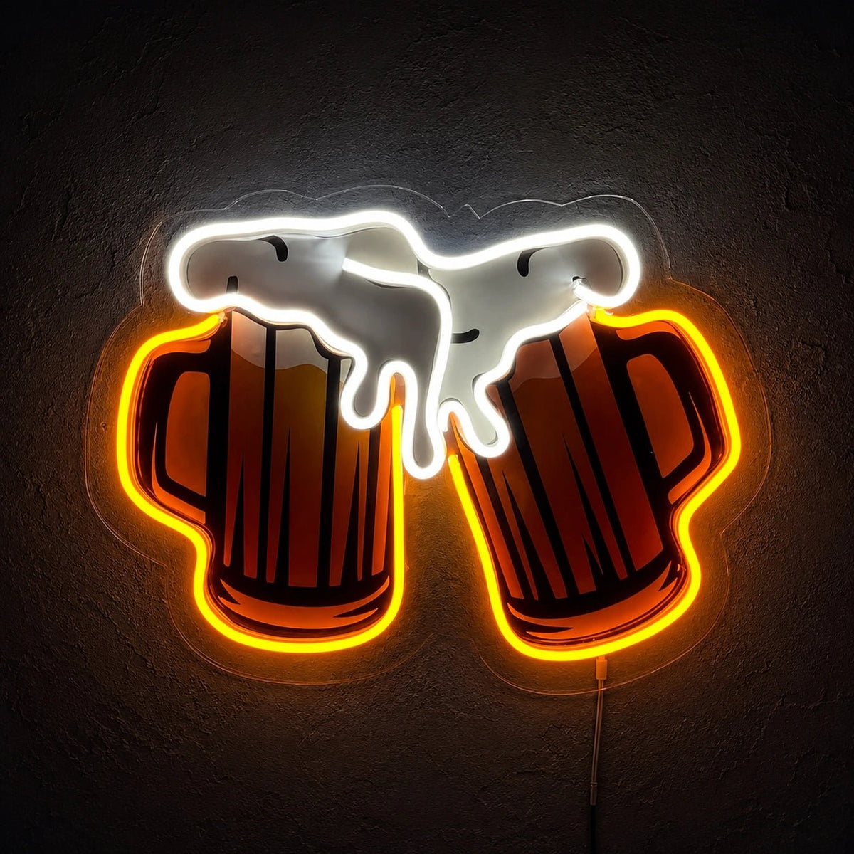 Clinking Beer Mugs LED Neon Sign - Shineneon
