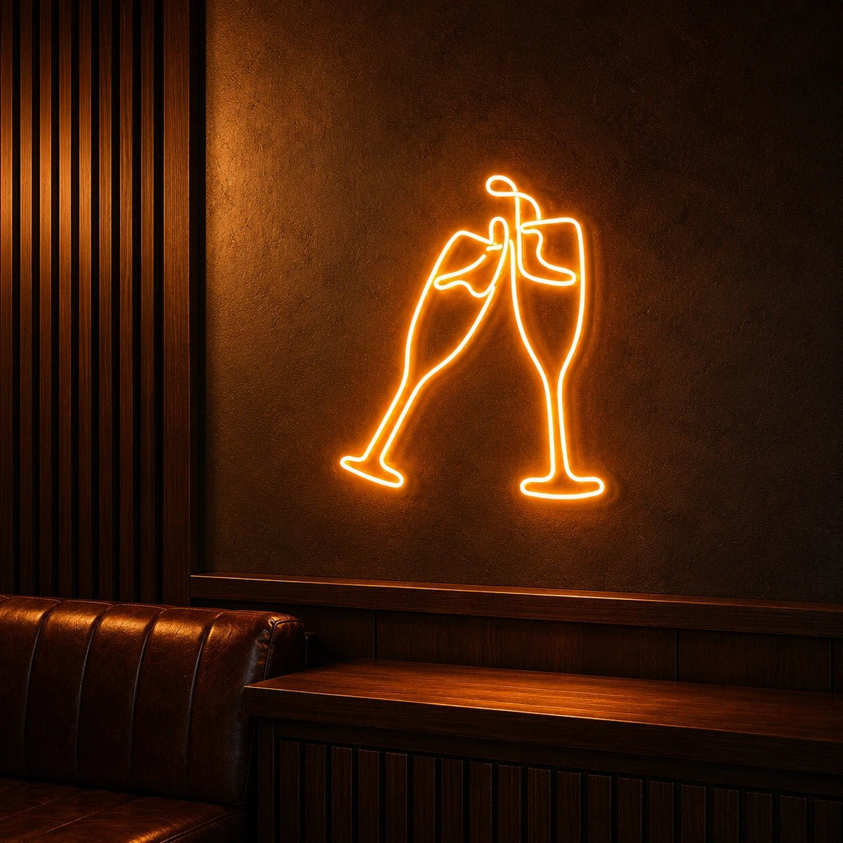 Clinking Champagne Glasses LED Neon Sign - Shineneon