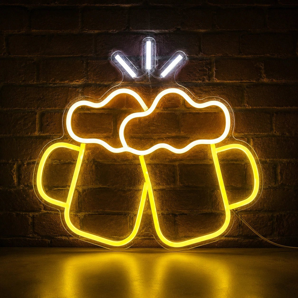 Clinking Foamy Mugs LED Neon Sign - Shineneon