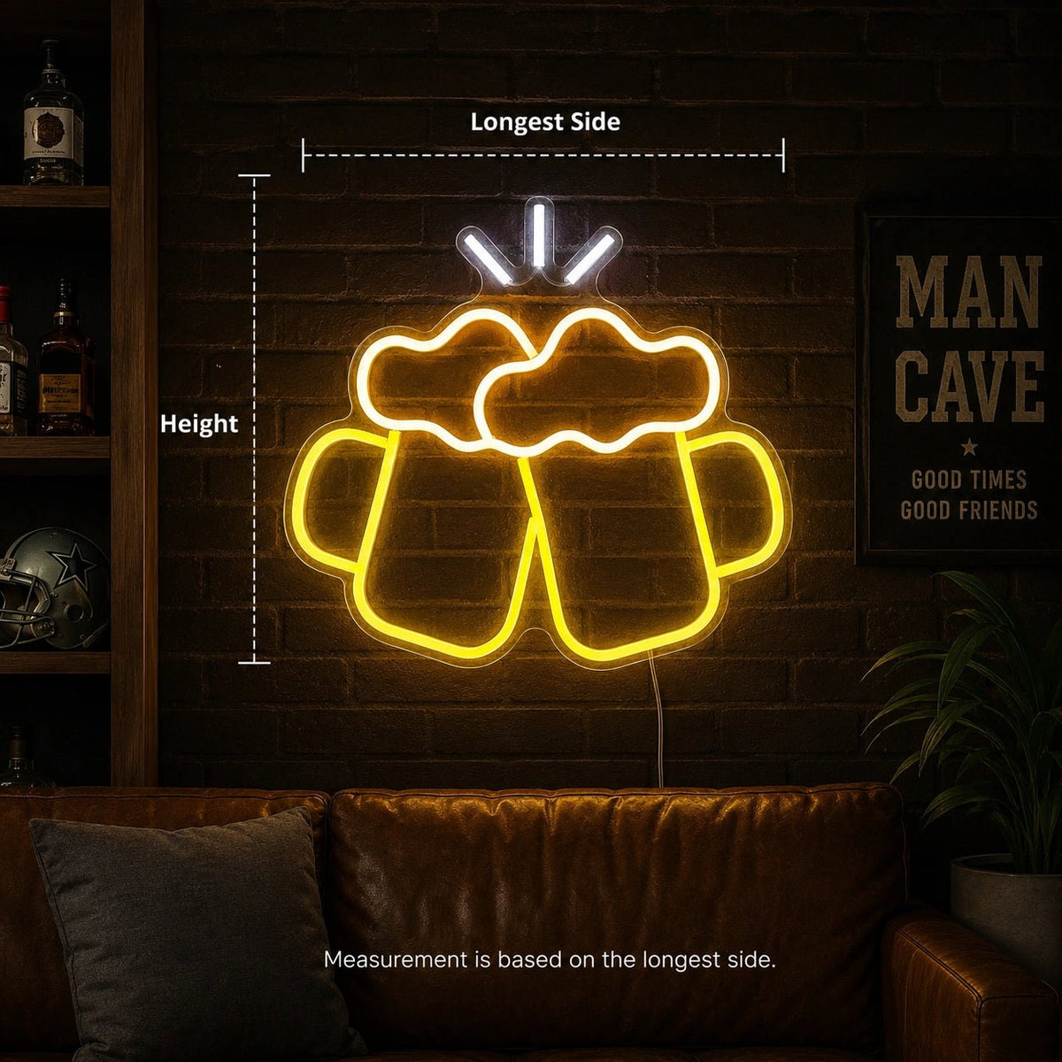 Clinking Foamy Mugs LED Neon Sign - Shineneon