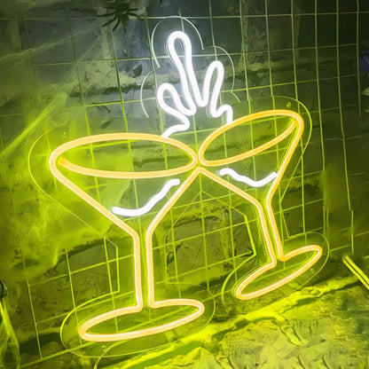 Clinking Wine Glasses Neon Light | Shineneon