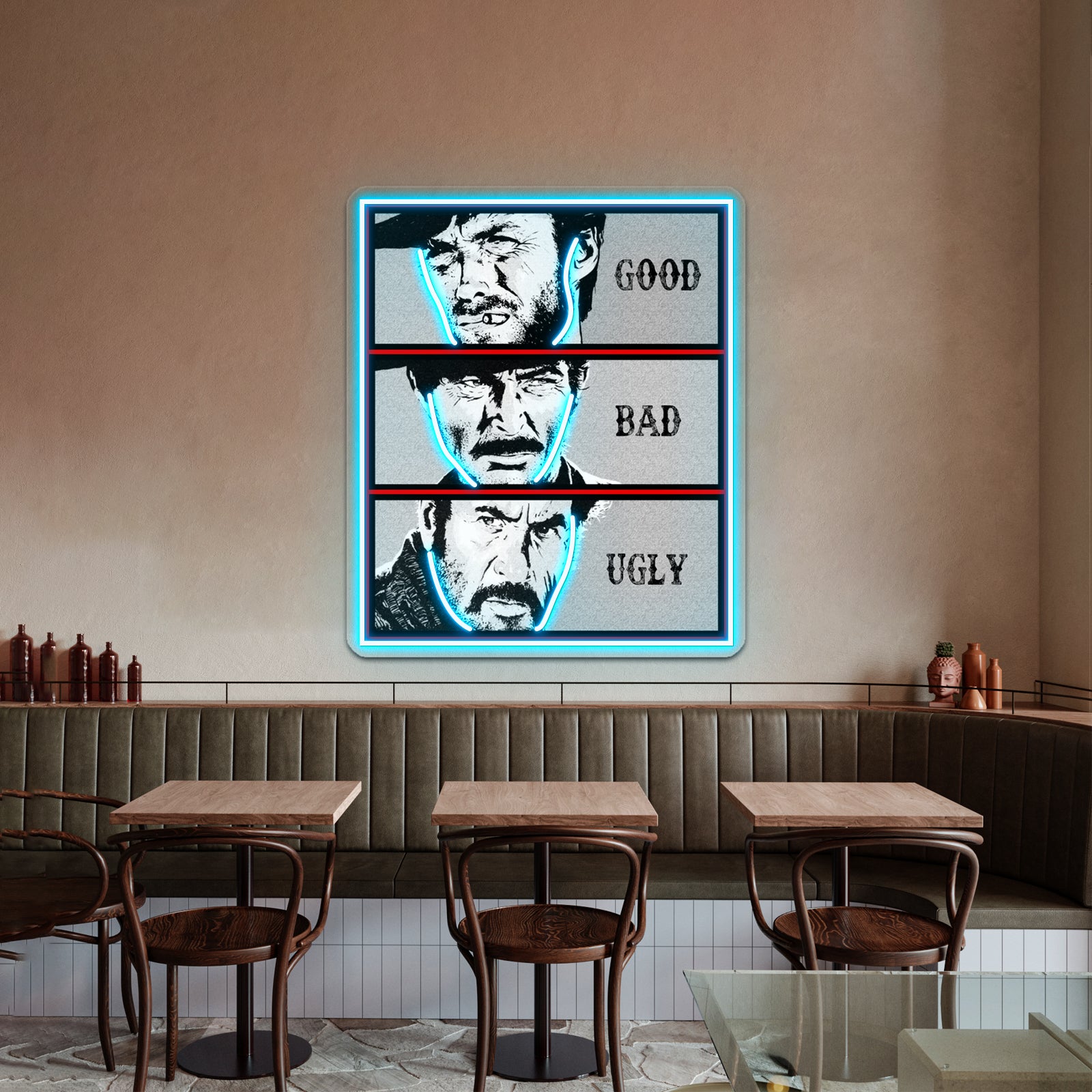 Clint Eastwood Abstract Art Western Wall Artwork Neon Signs | Shineneon