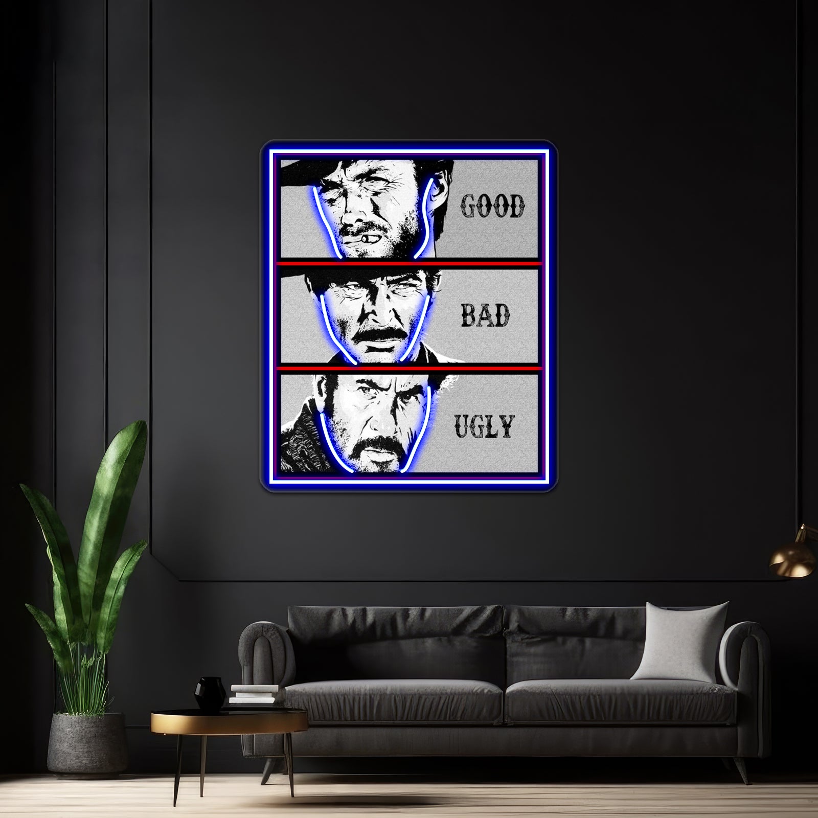 Clint Eastwood Abstract Art Western Wall Artwork Neon Signs | Shineneon