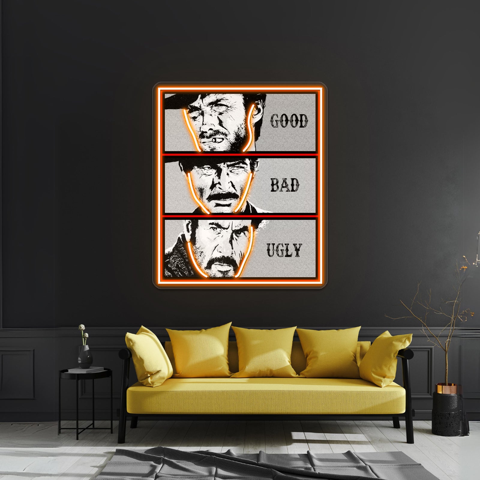 Clint Eastwood Abstract Art Western Wall Artwork Neon Signs | Shineneon