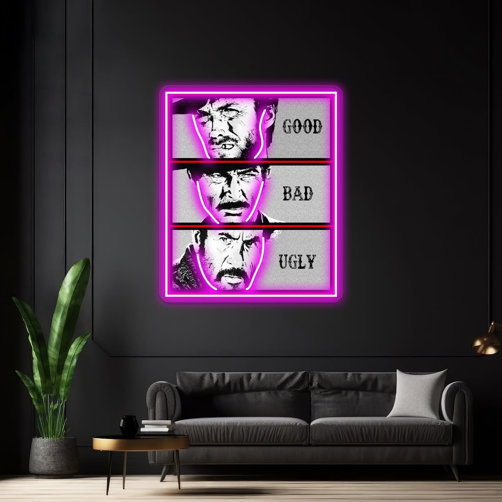 Clint Eastwood Abstract Art Western Wall Artwork Neon Signs | Shineneon