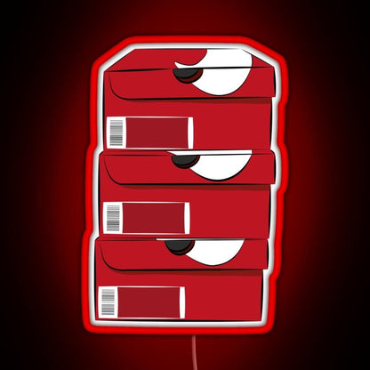 Closed Single Red Stack Shoe Boxes Logo Rgb Led Neon Sign Pop Wall Art - Shineneon