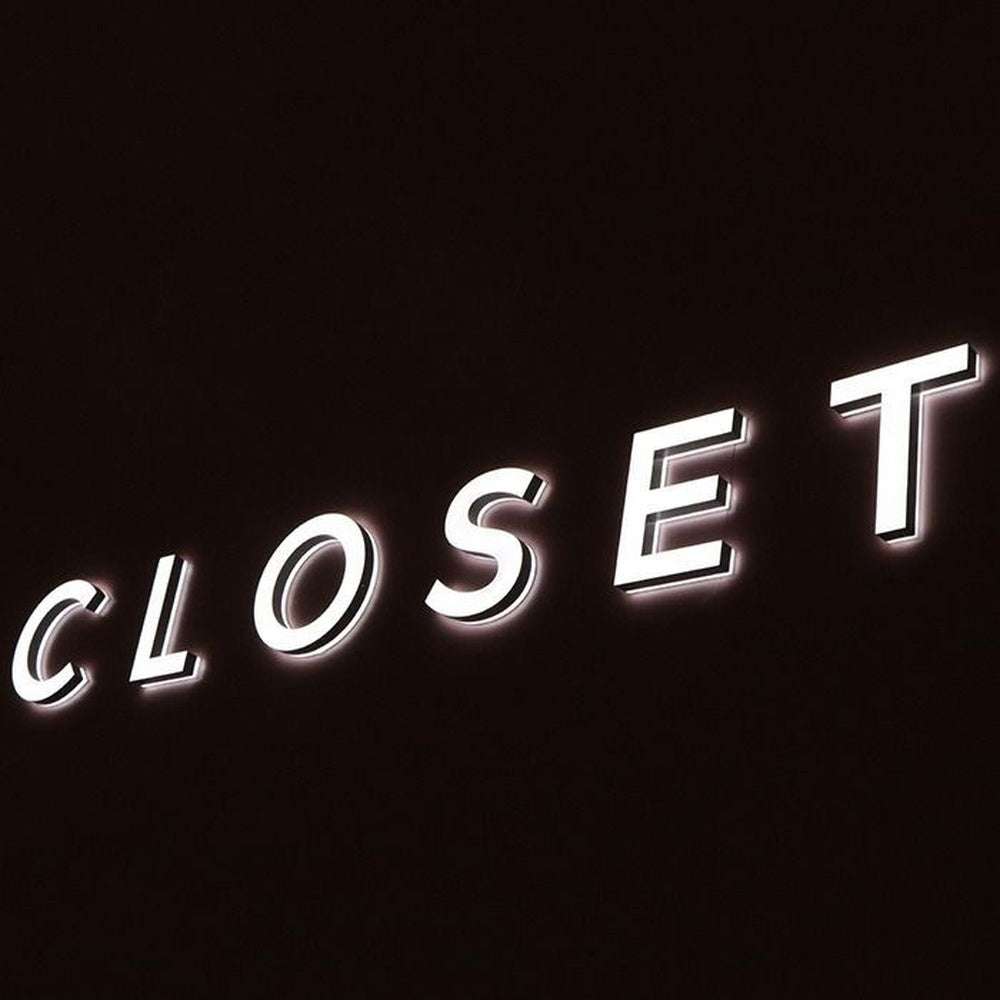 Closet 3D Backlit Channel Letters Led Light Sign