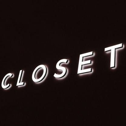 Closet 3D Backlit Channel Letters Led Light Sign