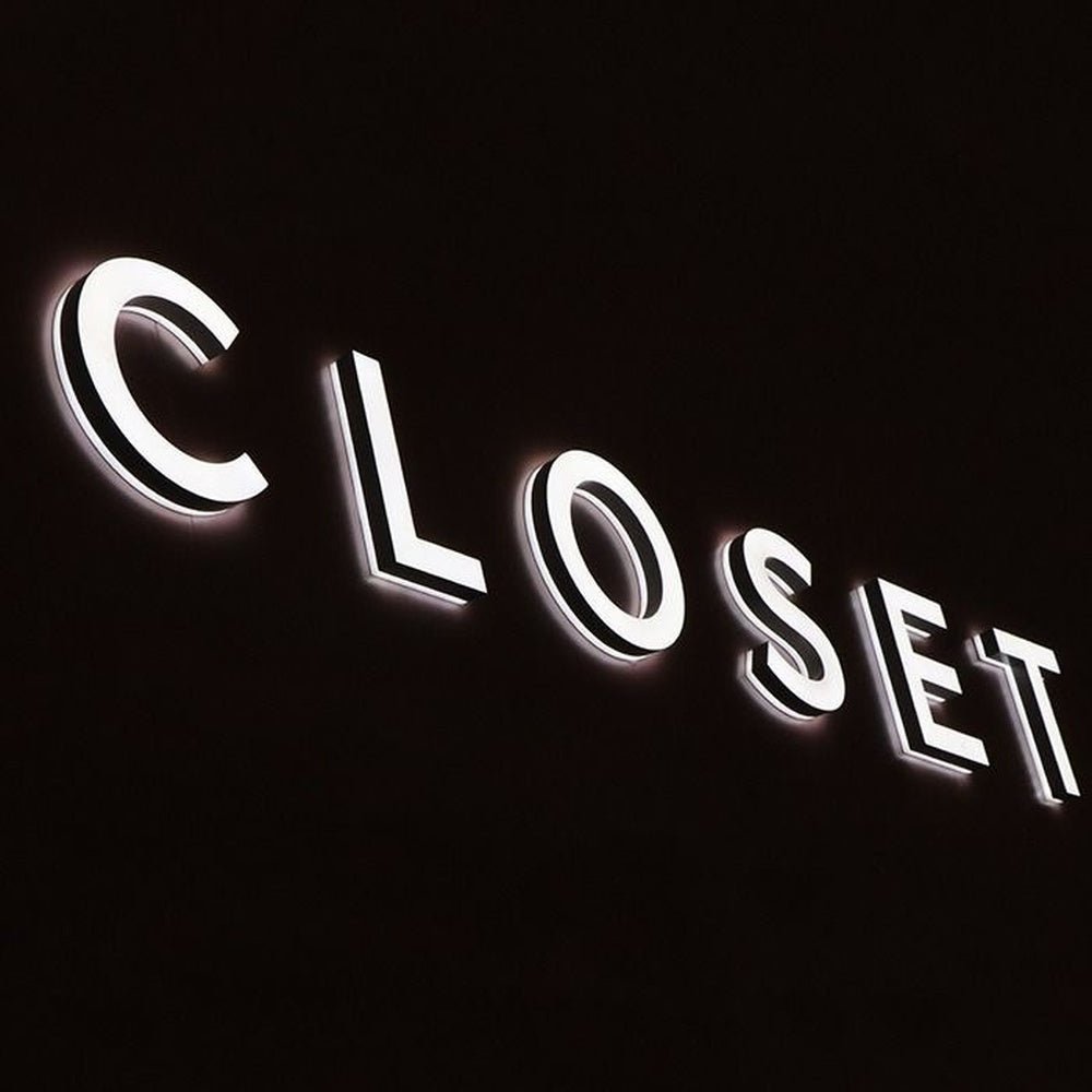 Closet 3D Frontlit And Backlit Channel Letter Led Light Sign - Shineneon
