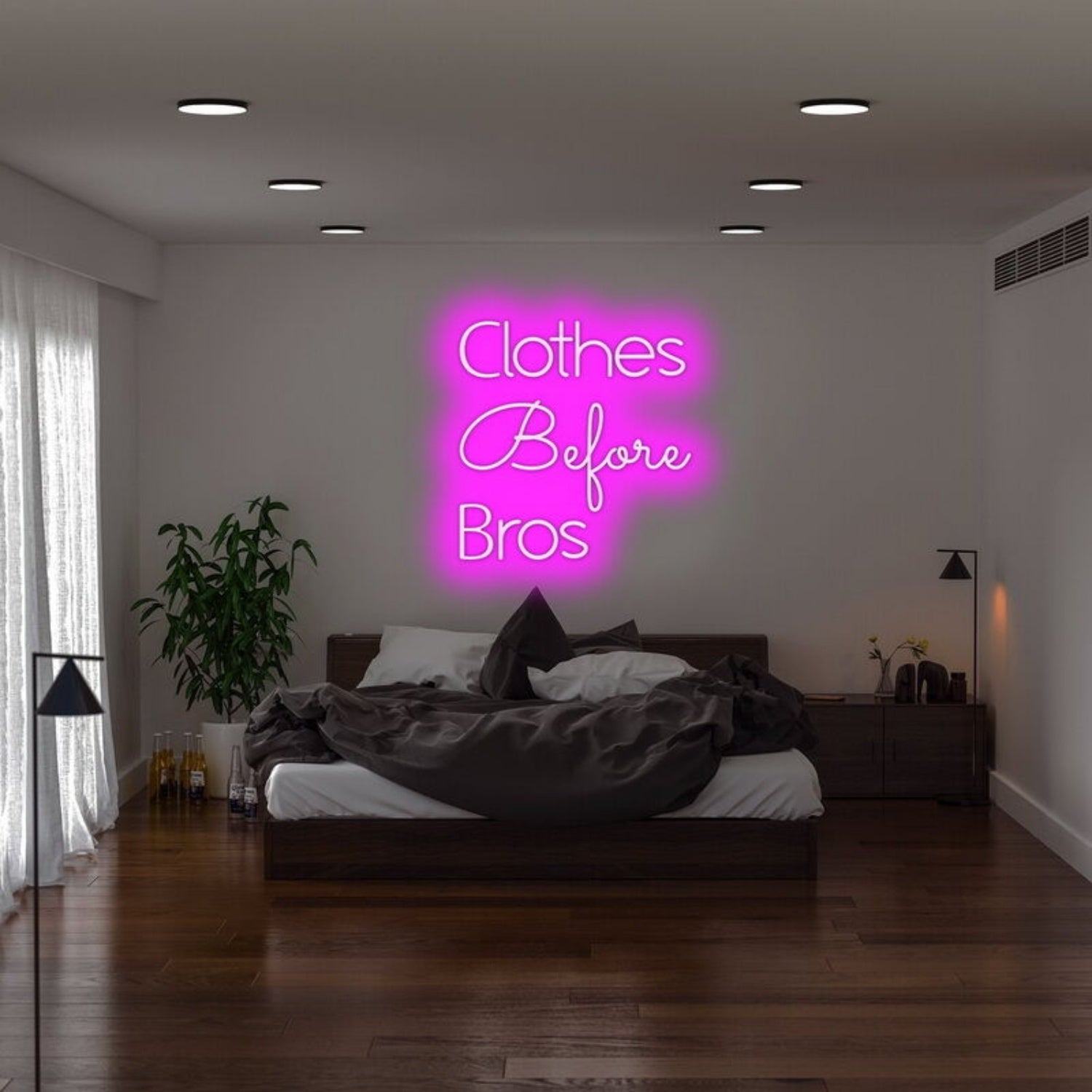 Clothes Before Bros Led Neon Sign For Fun And Playful Decor | Shineneon